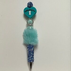 Turquoise and Blue Beaded Pen